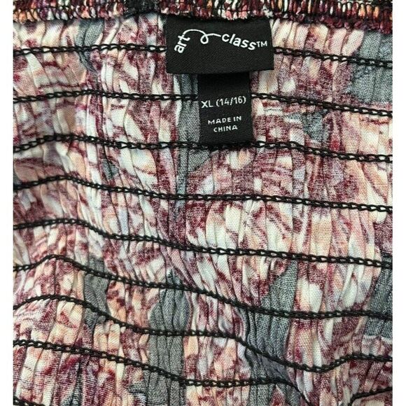 Juniors XL 14/16 Long Sleeve Butterfly Dress Square Neck Colorful Ruffles NWT - Picture 4 of 6